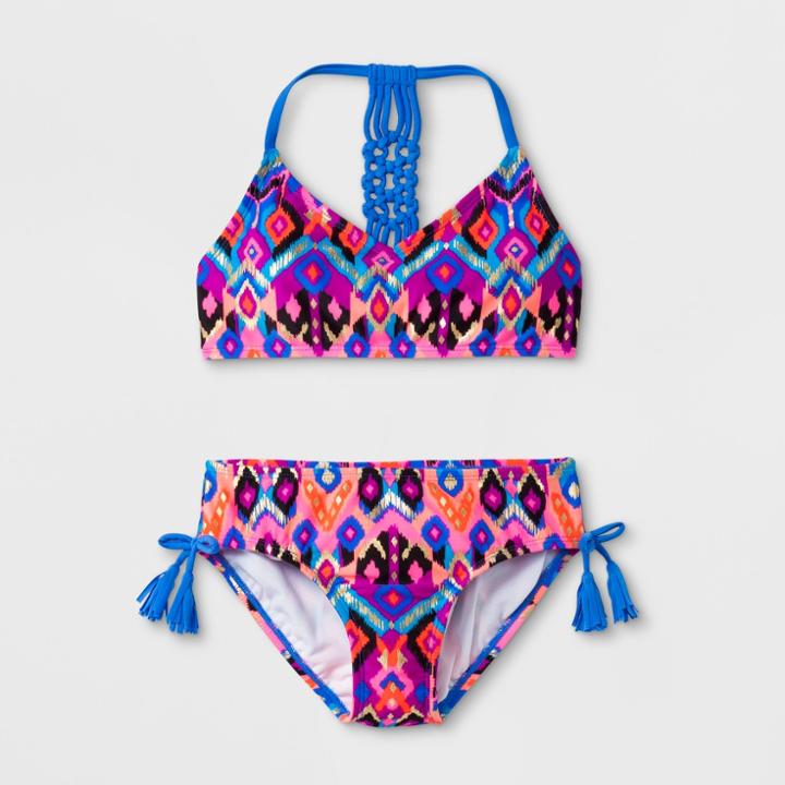 Girls' Gilded Tigerlily Bikini Set - Art Class Pink