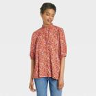 Women's Short Sleeve Top - Knox Rose Red Floral