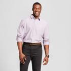Target Men's Big & Tall Standard Fit Cotton Slub Solid Long Sleeve Button-down Shirt - Goodfellow & Co Violet (purple)