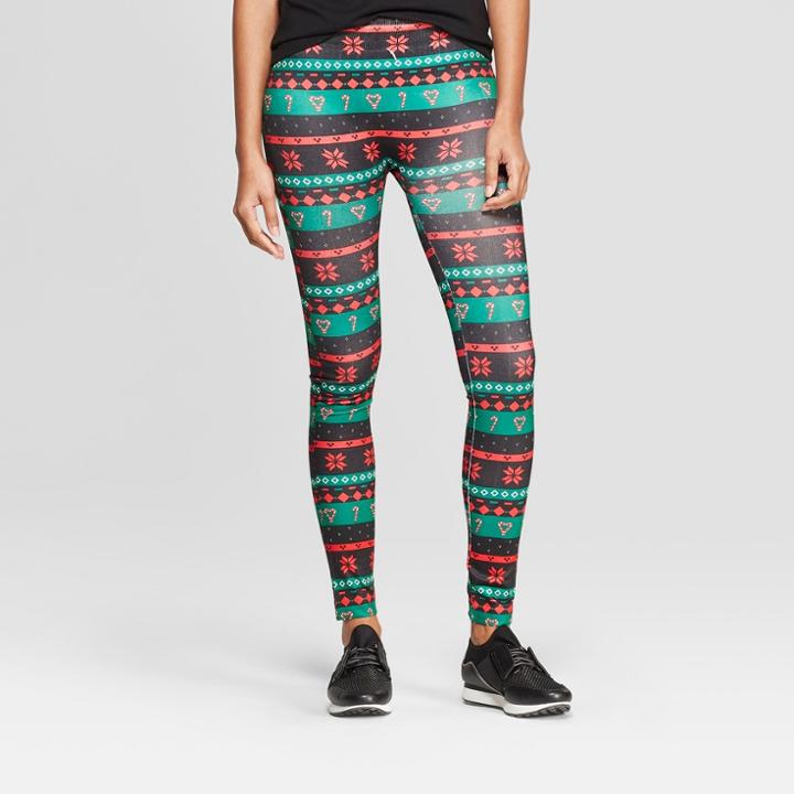 Women's Fleece-lined Seamless Leggings - Wondershop Green L/xl,