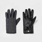 Men's Wear Fabric Leather Glove Gloves - Goodfellow & Co Grey