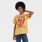 Women's The Rolling Stones Logo Short Sleeve Graphic T-shirt - Mustard