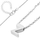 Women's Elya Stainless Steel Initial Pendant Necklace 'w',