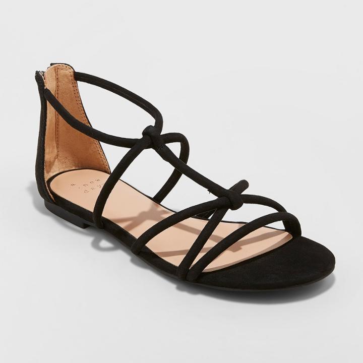 Women's Samina Gladiator Sandals - A New Day Black