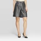 Women's Minimalist Plaid Bermuda Pull-on Shorts - Who What Wear Black