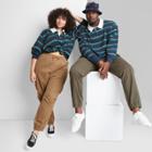 Plus Size Long Sleeve Oversized Rugby Polo T-shirt - Wild Fable Navy Striped 2x, Blue