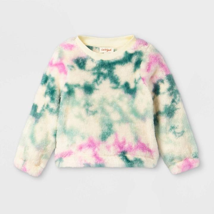 Toddler Girls' Sherpa Pullover Sweatshirt - Cat & Jack Blue