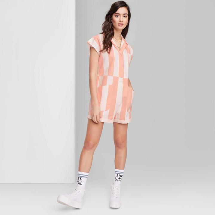 Women's Ascot + Hart Short Sleeve Graphic Jumpsuit - Pink