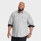 Men's Big & Tall Heavyweight Flannel Button-down Shirt - Goodfellow & Co Gray