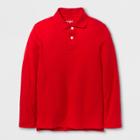 Boys' Long Sleeve Polo Shirt - Cat & Jack Red