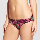 Women's Cheeky Bikini Bottom - Xhilaration Sangria Floral