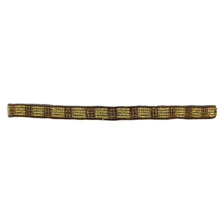 Pink Pewter Gold/bronze Stretch Headband,