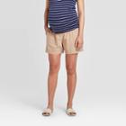 Maternity Twill Pull-on Shorts - Isabel Maternity By Ingrid & Isabel Khaki Xs, Women's, Green