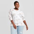 Fifth Sun Women's Paris Plus Size Graphic Sweatshirt - White
