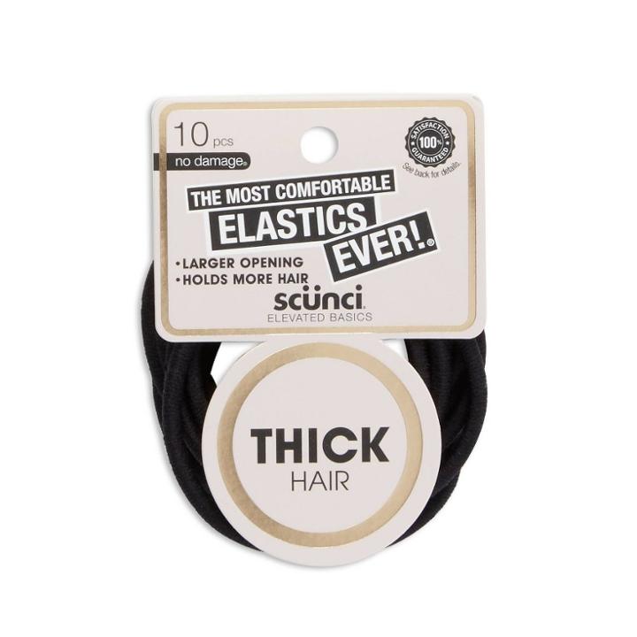 Scunci Basics Comfy Elastics - Thick Black