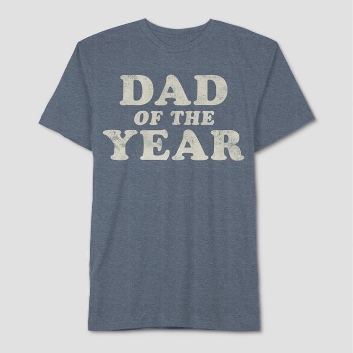 Target Men's Well Worn Father's Day Dad Of The Year Short Sleeve T-shirt - Classic Navy
