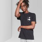 Men's Short Sleeve Knitted Graphic T-shirt - Original Use Black