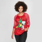 Women's Peanuts Plus Size Snoopy Christmas Dress (juniors') Red