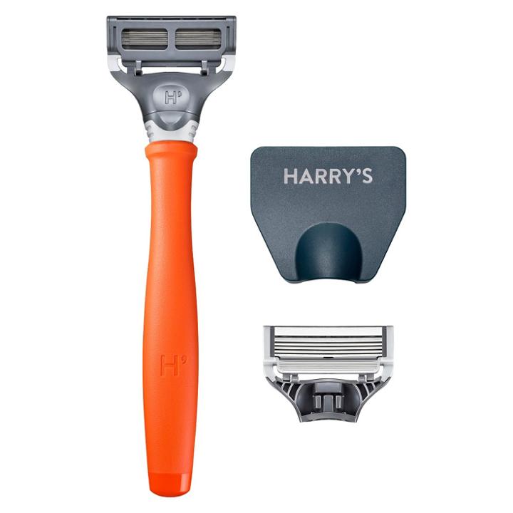 Harry's Men's Razor With 2 Razor Blades - Bright Orange