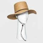 Women's Short Brim Straw Floppy Hat - Universal Thread Brown