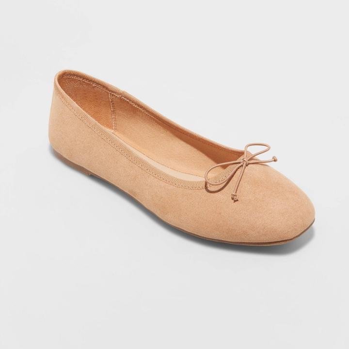 Women's Jackie Ballet Flats - A New Day Cognac