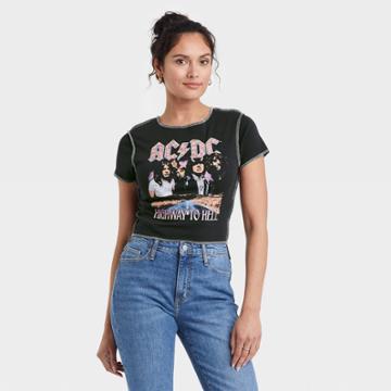 Women's Ac/dc Baby Short Sleeve Graphic T-shirt - Black