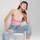Women's Cropped Tube Top - Wild Fable Pink
