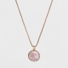 Semi Precious Druzzy Necklace - Universal Thread Pink/gold