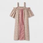 Girls' Cold Shoulder Woven Dress - Art Class Pink