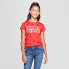 Girls' Disney Mickey Mouse Short Sleeve T-shirt - Red