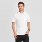 Men's Standard Fit Short Sleeve Polo Jersey Shirt - Goodfellow & Co White S, Men's,