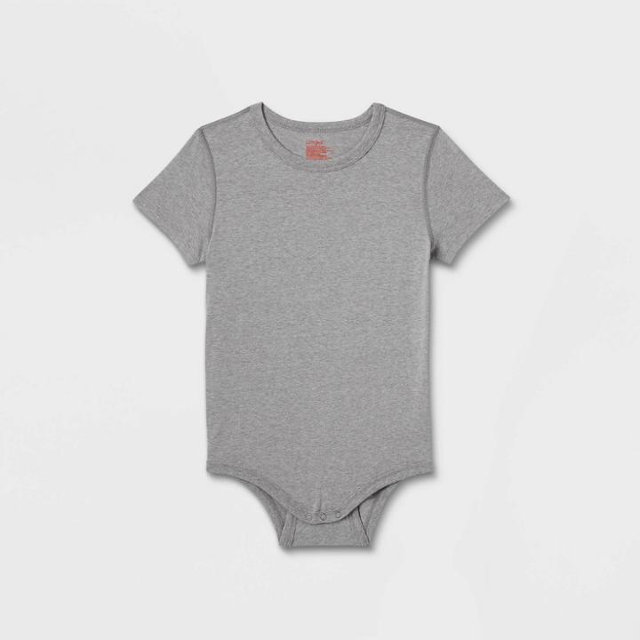 Kids' Short Sleeve Bodysuit - Cat & Jack Gray