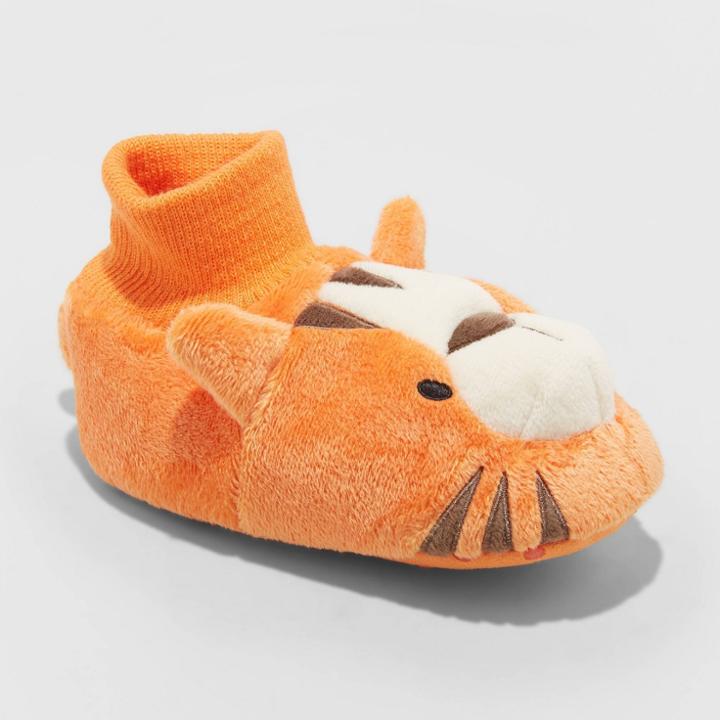 Toddler Briggs Tiger Knit Cuff Bootie Slippers - Cat & Jack