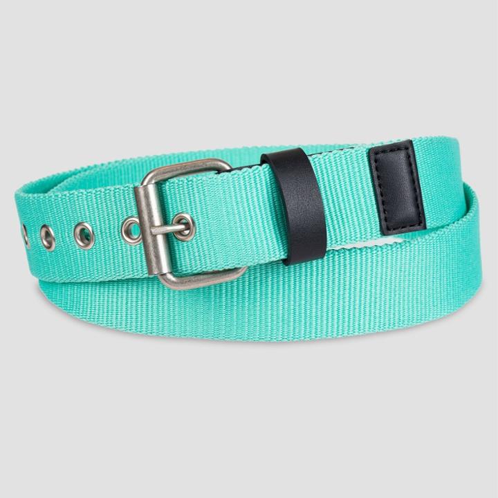 Men's Teal Brushed Nickel Belt - Original Use Blue