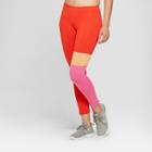 Women's Premium Asymmetrical Pieced Mid-rise Crop Leggings 23 - Joylab Fiery Red