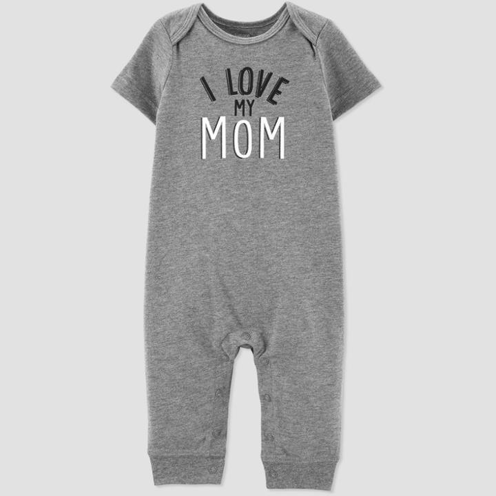 Baby Boys' Family Love 1pc 'i Love My Mom' Jumpsuit - Just One You Made By Carter's Gray