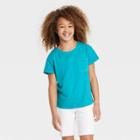 Girls' Short Sleeve Pocket T-shirt - Cat & Jack Dark Green