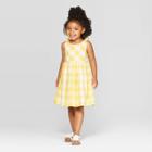 Oshkosh B'gosh Toddler Girls' Gingham A Line Dress - Yellow
