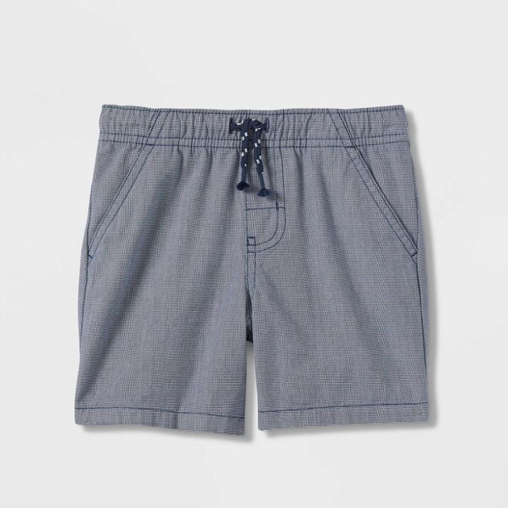 Toddler Boys' Plaid Woven Pull-on Shorts - Cat & Jack Blue