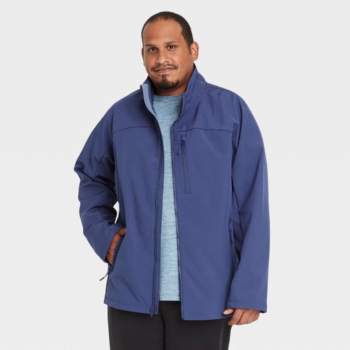 Men's Softshell Fleece Jacket - All In Motion Navy