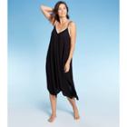 Women's Uneven Hem Cover Up Dress - Kona Sol Black S, Women's,