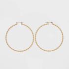 Gold-tone Twisted Hoop Earrings - Wild Fable Gold