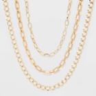 Target Chain Link Necklace 3pc - A New Day Gold