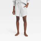 Women's High-rise Cotton Fleece Shorts 8 - All In Motion Heathered Gray