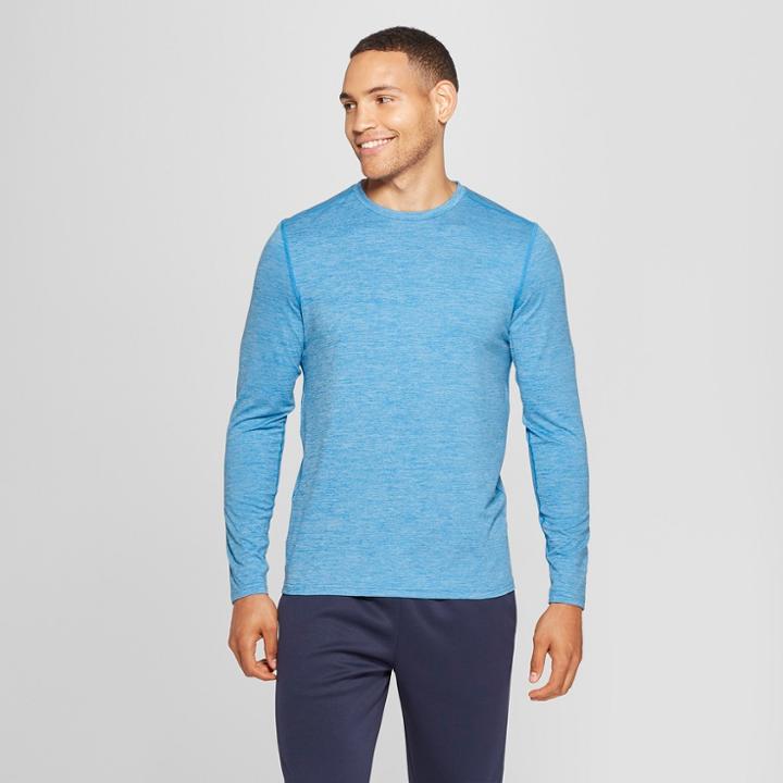 Men's Long Sleeve Tech T-shirt - C9 Champion Blue Jazz Heather