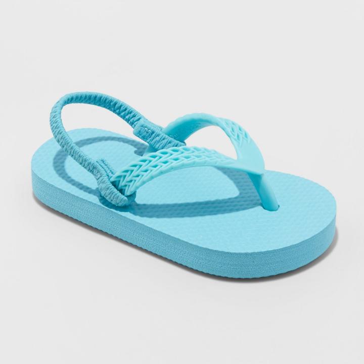 Toddler Girls' Keira Flip Flops - Cat & Jack Turquoise Tint