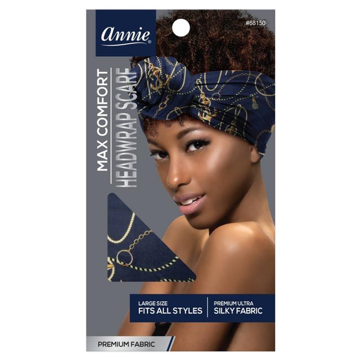 Annie International Fashion Navy Anchor Pattern Headwrap