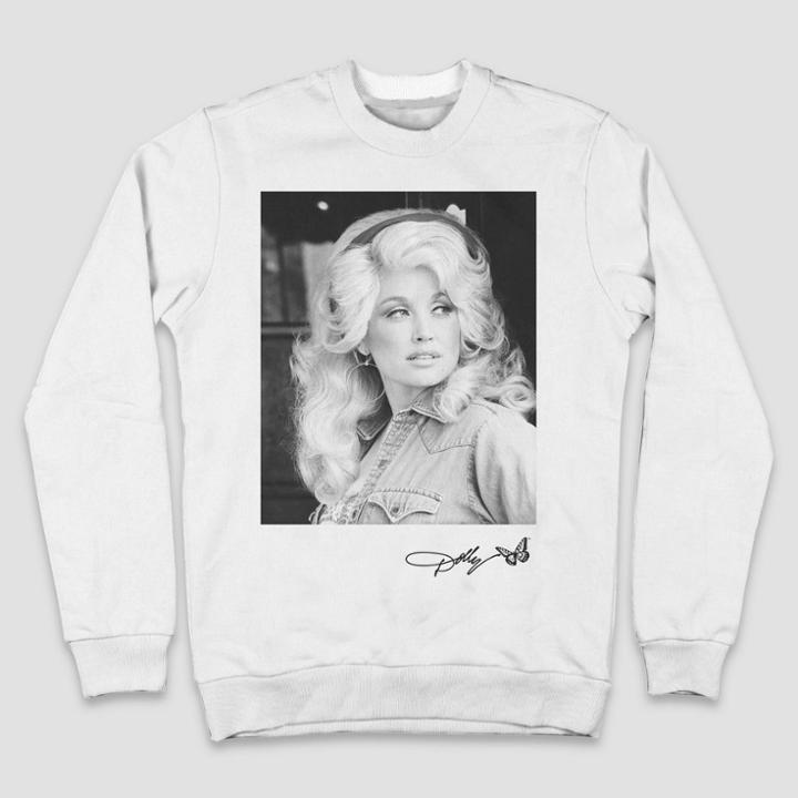 Men's Dolly Parton Pullover Graphic Sweatshirt - White