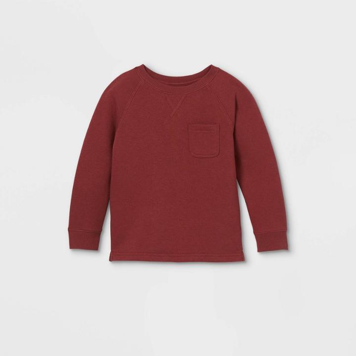 Toddler Knit Pullover Sweatshirt - Cat & Jack Burgundy