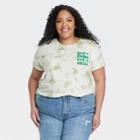 Coca-cola Women's Plus Size Have A Coke And A Smile Tie-dye Short Sleeve Graphic T-shirt - Green